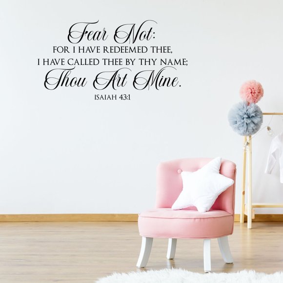 Isaiah 43:1 Wall Decal - Picture 2 of 9